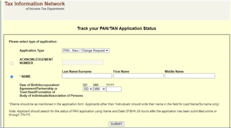 How to Check PAN Card Status Without Acknowledgement Number